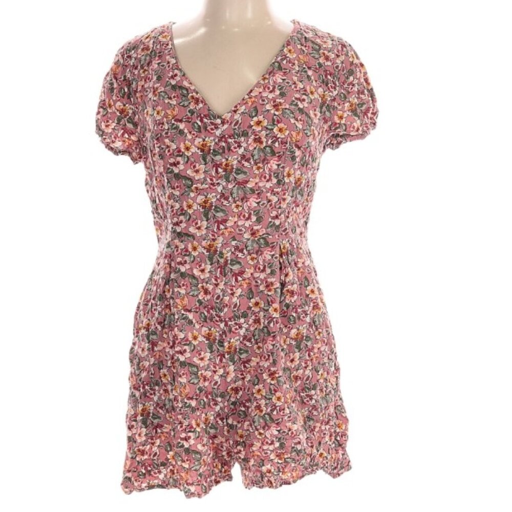 Pink Floral Romper